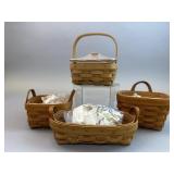 4 Booking Baskets - Longaberger Lavender,