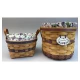 May Series Pansy & Sweet Pea Baskets w liners &