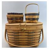 Purse & Business Card Longaberger Baskets w 1