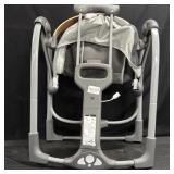 Gray Baby Swing Multi-Speed Music