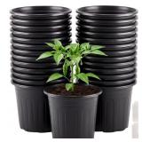 Tulpeed 5 Gal Flexible Nursery Pots 25pk Black