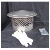 Chimney Cap with Mesh Screen Silver