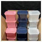 Plastic Food Storage Containers 9pc Square