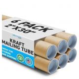 MagicWater Supply Mailing Tube 2x30 Kraft 6pk