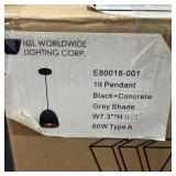 HSL Pendant Light E80018-001 BlackConcrete