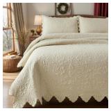 Brandream Beige Quilt Set Oversized Queen 3-Pc