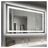 Hivone 40x32 Smart LED Bathroom Mirror Anti-Fog