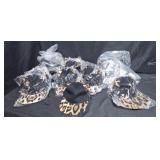 Leopard Print Baseball Caps 10pk Black Mesh