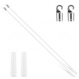 Bokon Fiberglass Blind Wand 36 White 2pk