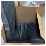 GrayBlack Boxed Cushion Seat Durable Fabric