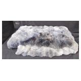 Gray Faux Fur Soft Plush Throw Blanket