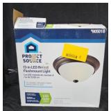 Project Source 13-in Round LED Flushmount Bronze