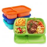 buluker 3-Compartment Bento Box 4pk