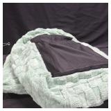Light Green Plush Non-Slip Pet Bed