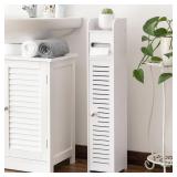 AOJEZOR Small White TP Holder Storage Cabinet