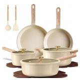 CAROTE 14pc Nonstick Ceramic Cookware Set