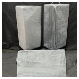 Gray Foam Bed Wedge Pillow Set 3ct
