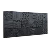 zoinart White 20x20 3D Hand Painted Canvas Art