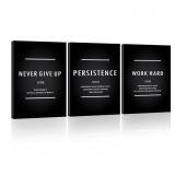 HLiWEGNS Motivational Canvas Wall Art 3pc 12x16in