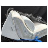 Memory Foam Bed Wedge Pillow Set Light BlueWhite