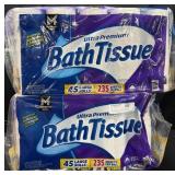 2- 45ct. Bags of Ultra Premium Toilet Paper Rolls