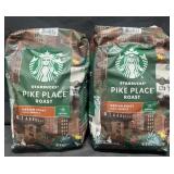 2-40 oz bags of Starbucks Pike Place medium roast