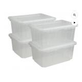 60 Quart Clear Storage Tote, 17.2' D ï¿½ 25.7' W ï¿½