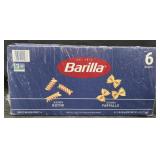 6-1 lb boxes of Barilla pasta, rotini & farfalle