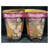 2-8 oz bags of Drizzilicious frosted strawberry