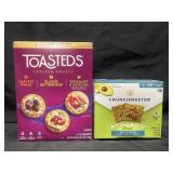 5-8 oz boxes of Toasteds cracker variety, 2-8 oz