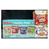 12 Kelloggï¿½s variety pack cereal cups, 21 Lucky