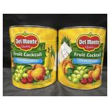 2-105 oz cans of Del Monte Fruit Cocktail in