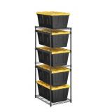 5-Tier Storage Tote Rack, 23.2'W x 31'D x 69.5'H