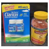 115 Claritin tablets & 200-250 mg Nature Made