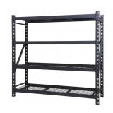(MSRP: $200) 4 Shelf Industrial Storage Rack, 77'