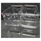 4Pc. Set of Clearly Plastic Stacking Bins
