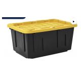 27 Gallon Heavy-Duty Black and Yellow Storage