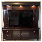 2-piece entertainment center, lighted top