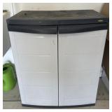 Garage cabinet with contents, thermos, Jumper