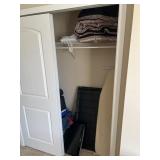 Contents of closet, suitcases, snorkeling gear,