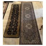 2 runner rugs, 9'6' x 2'8' & 7'10' x 2'1'
