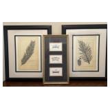 3 framed wall art, 21'-25' high