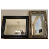 2 wall mirrors, 28'-36' high