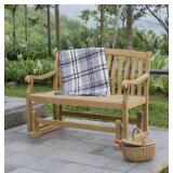 (MSRP: $330) 4' Teak Glider Bench