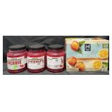 3-74oz Maraschino Cherries & 24-4oz diced peaches