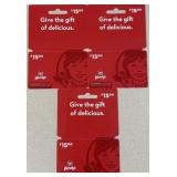 3 - $15 ($45 TOTAL) WENDYï¿½S GIFT CARDS