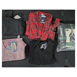 Women's size Large dresses and brushed wrap. New