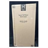 Square Tall Planter dark cedar