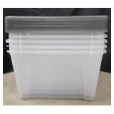 IRIS USA, Stack & Pull 53 Quart Clear Plastic