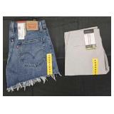 Women's size 8 Levi's jean shorts and crop pants.